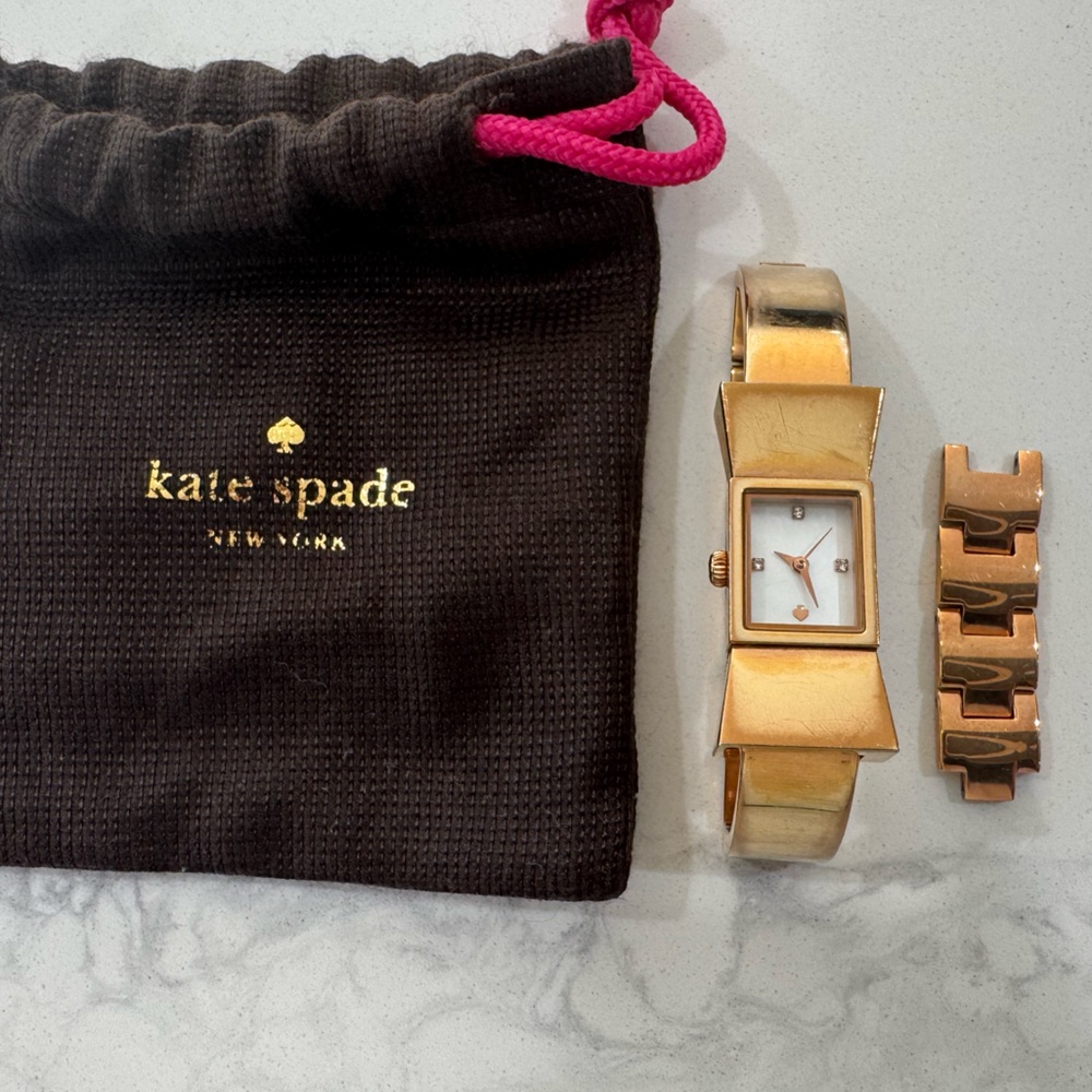 Kate Spade Bow Watch in Rose-Hued Gold